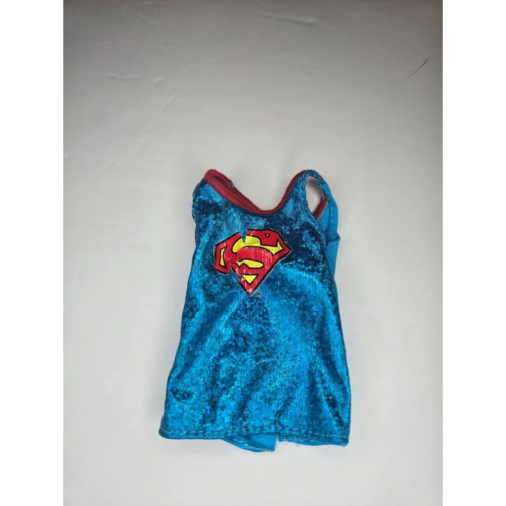 Barbie Doll DC Fashions Blue Tanktop with Superman Logo Peeling